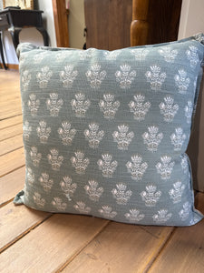 Small Floral W/Blue Pillow