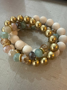 Mixed Beads & Glass Bracelet