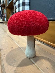 Red Fabric Topped Mushroom