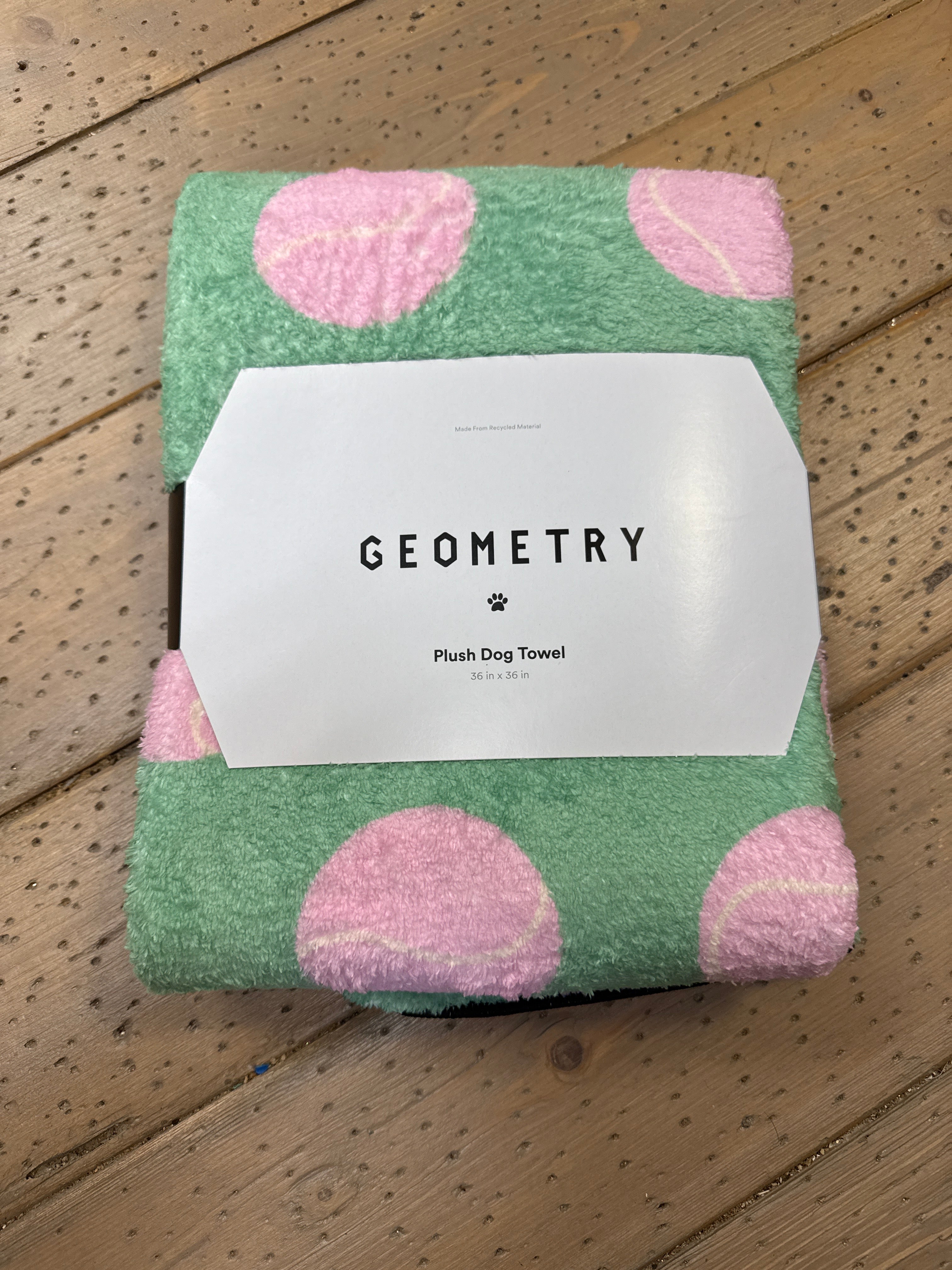 Geometry Plush Dog Towel