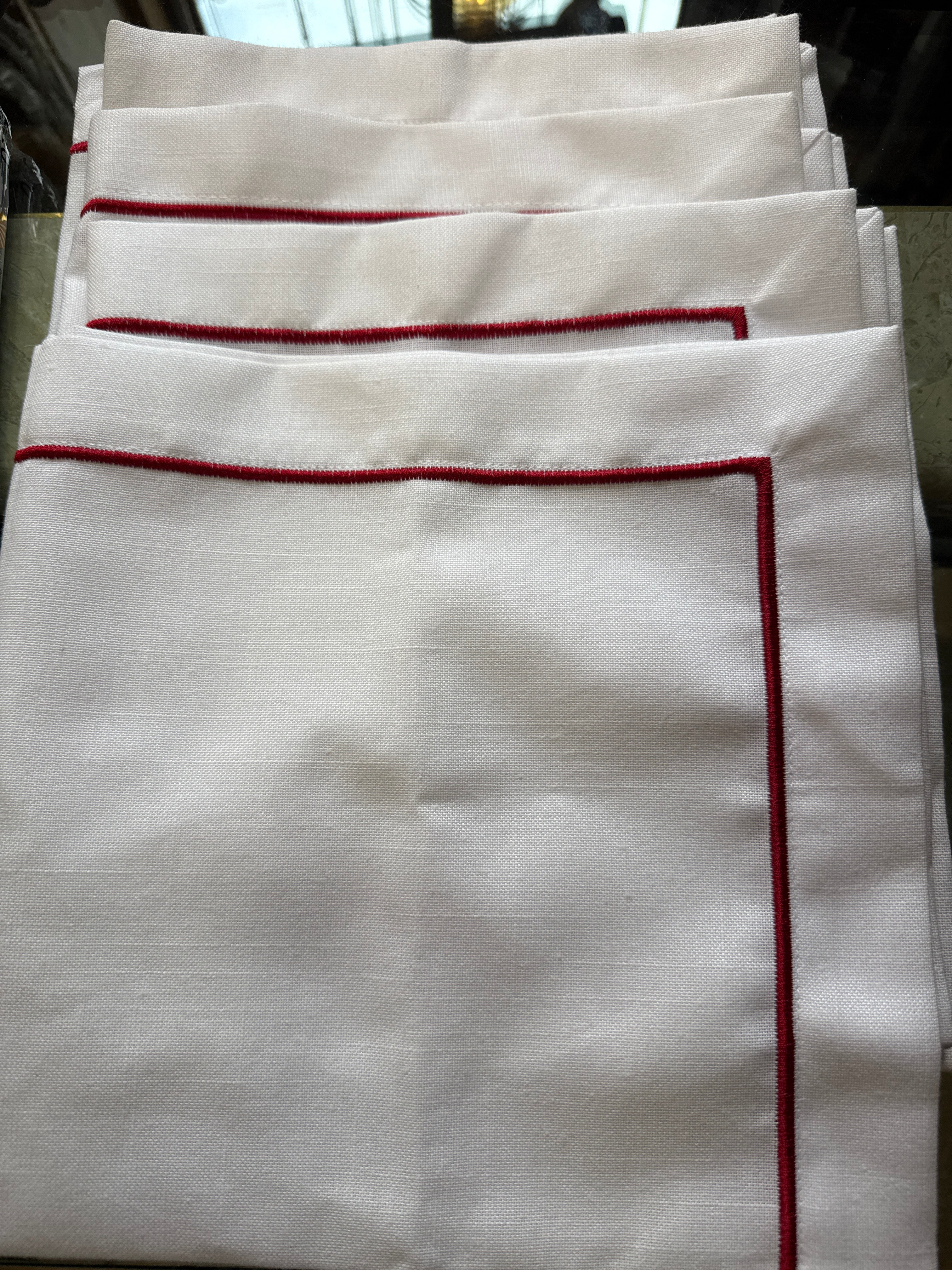 Embroidered Line Design Napkin