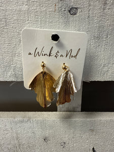 Wink & A Nod Gold Wing Earring