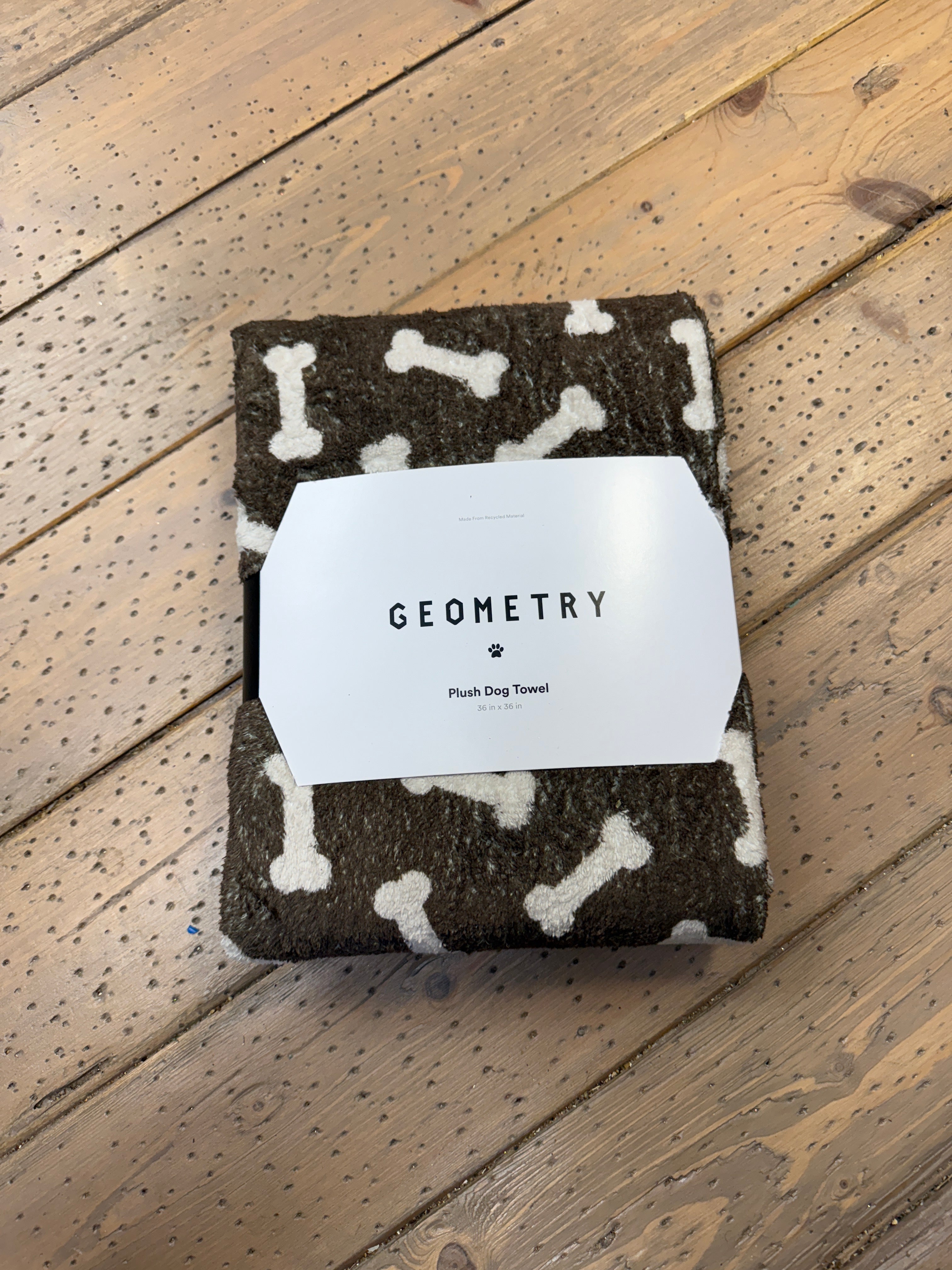 Geometry Plush Dog Towel