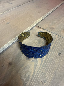 Navy Metal Bangle Bracelet