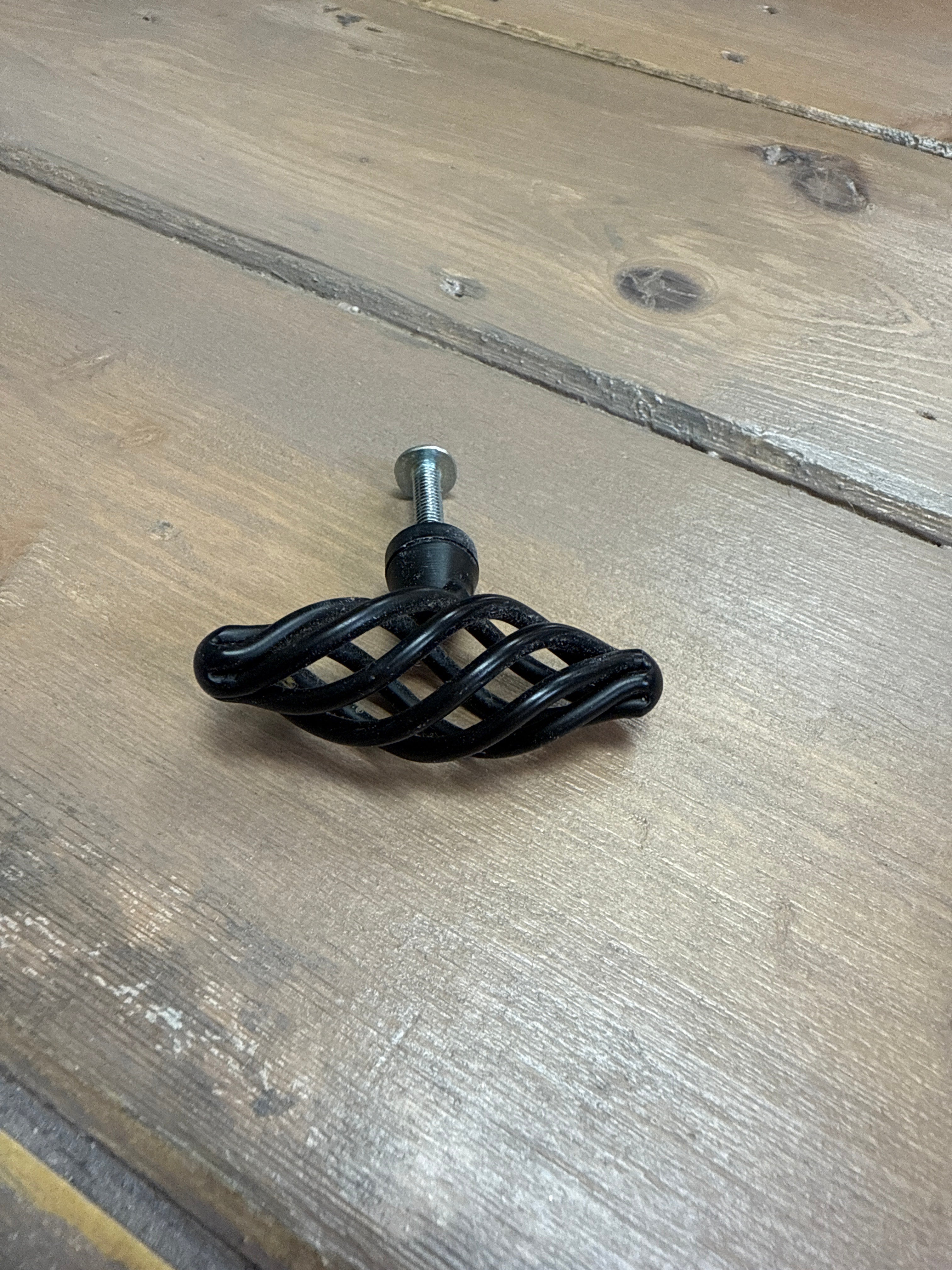 Black Twist Cabinet Knobs