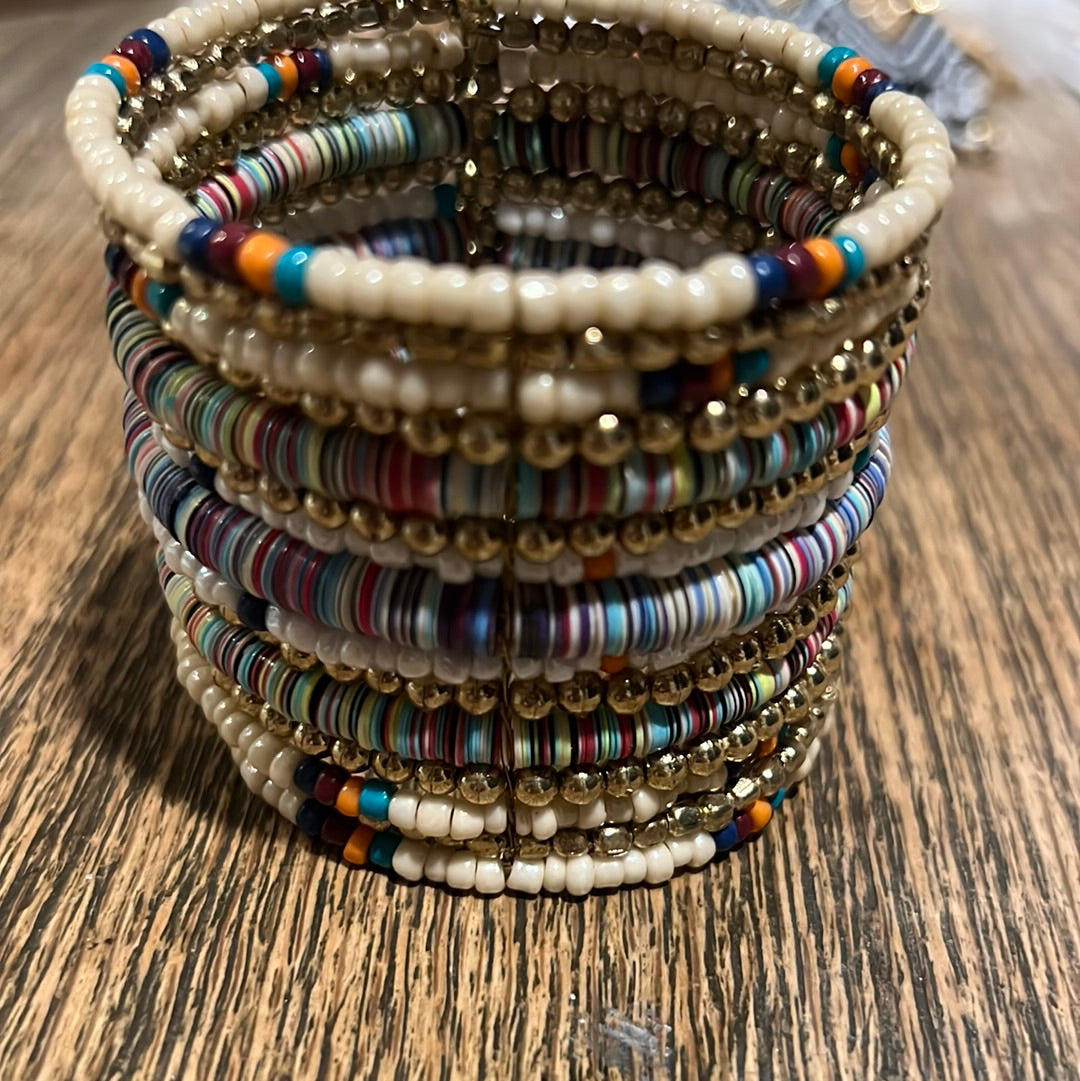 Multi beads bangle