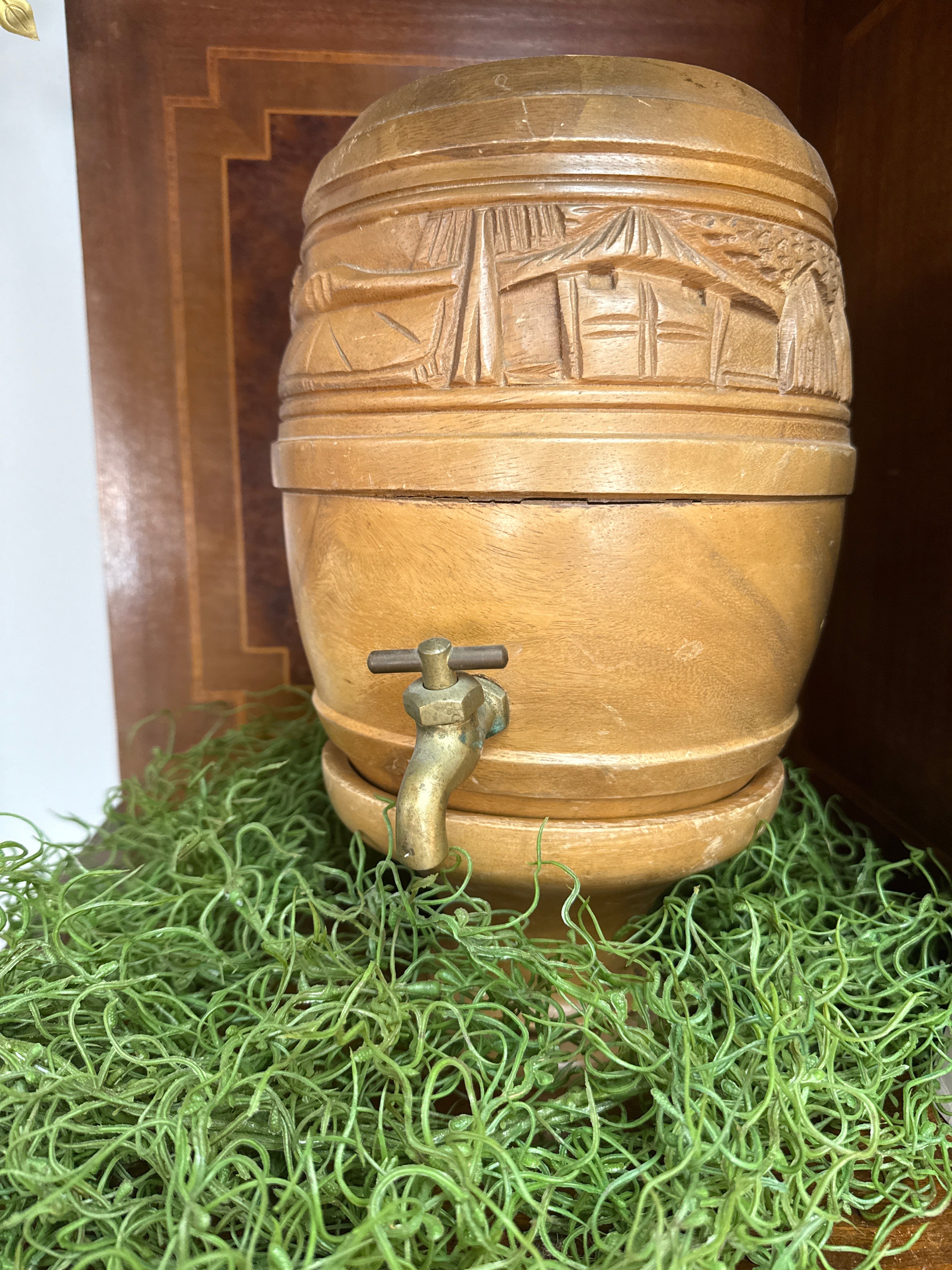 Vintage Wooden Beverage Dispenser
