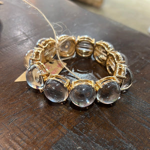 Half clear acrylic stretch bracelet