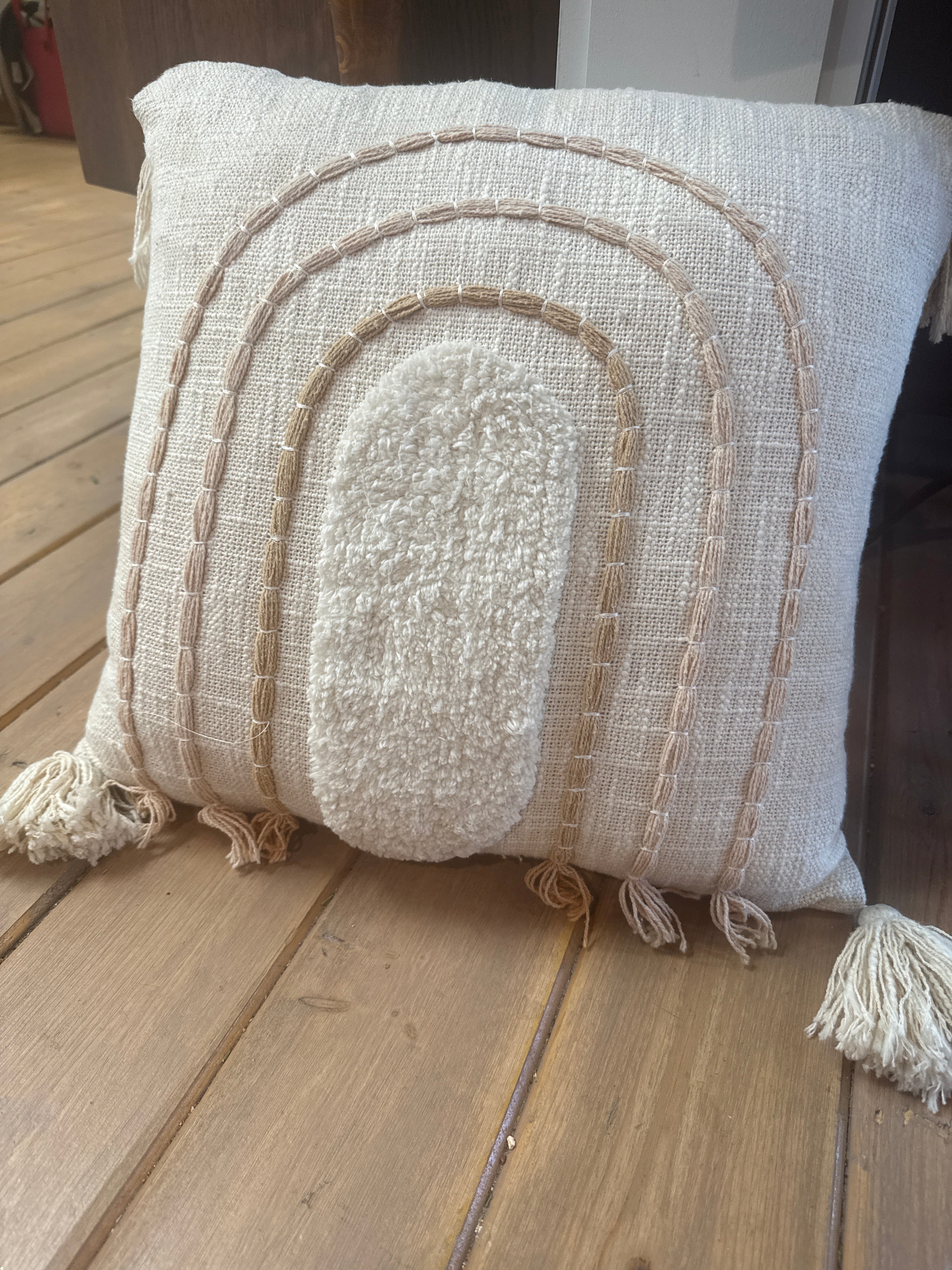 Tassel Rainbow Pillow