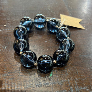 Acrylic ball elastic bracelet-black