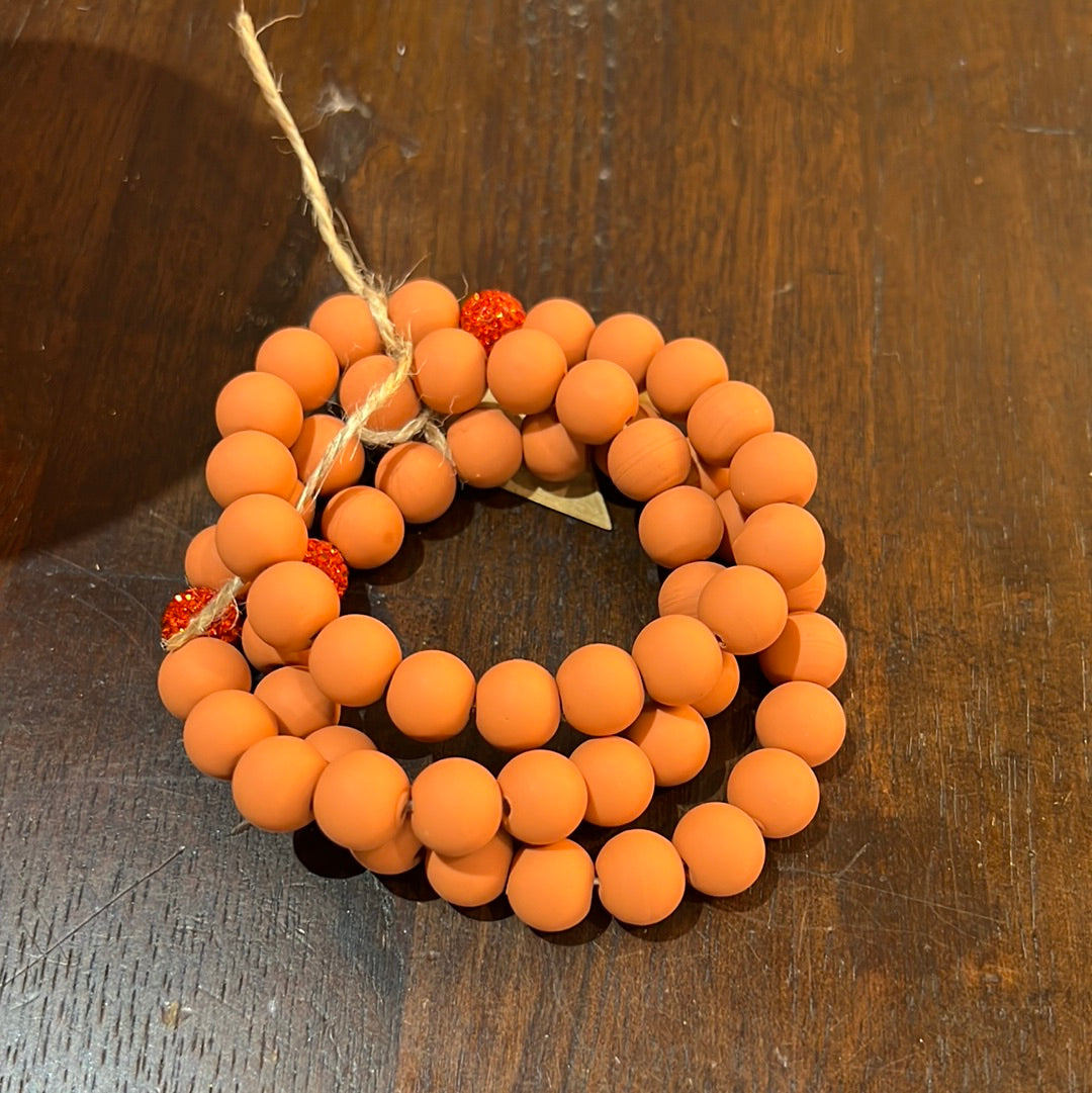 Orange pave ball bracelet