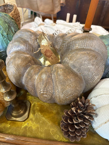 Gold and Brown Decorative Pumpkin