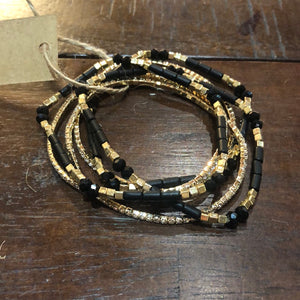 6 Crystal & Stone bracelet