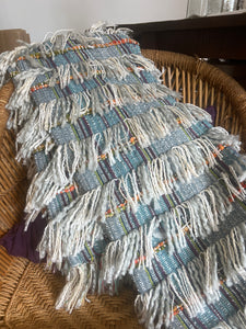 Shaggy Striped Throw