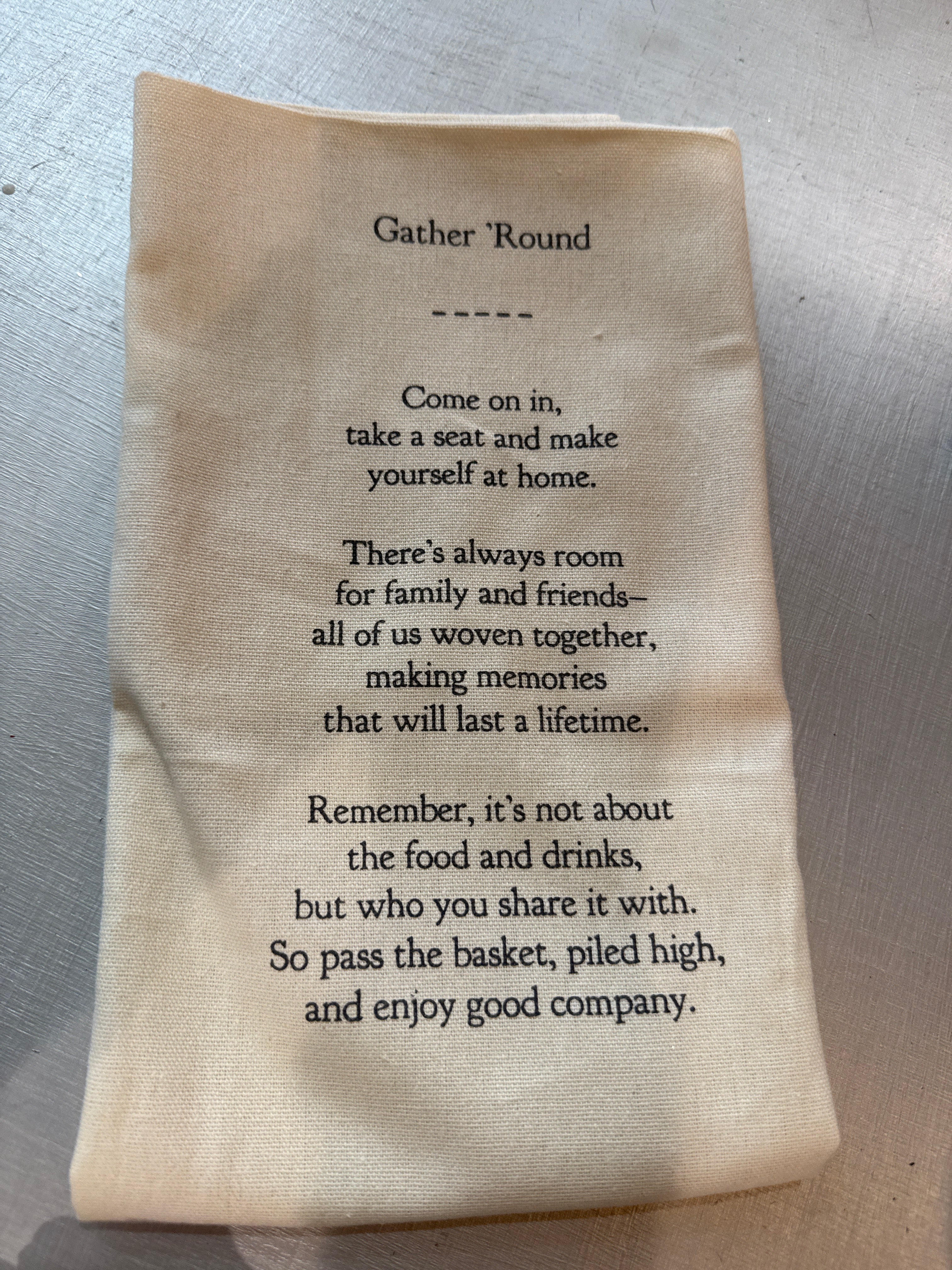 Gather ‘Round Tea Towel