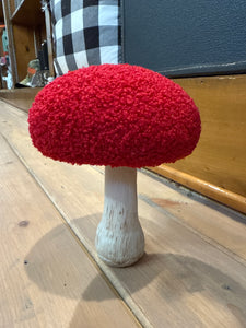 Red Fabric Topped Mushroom