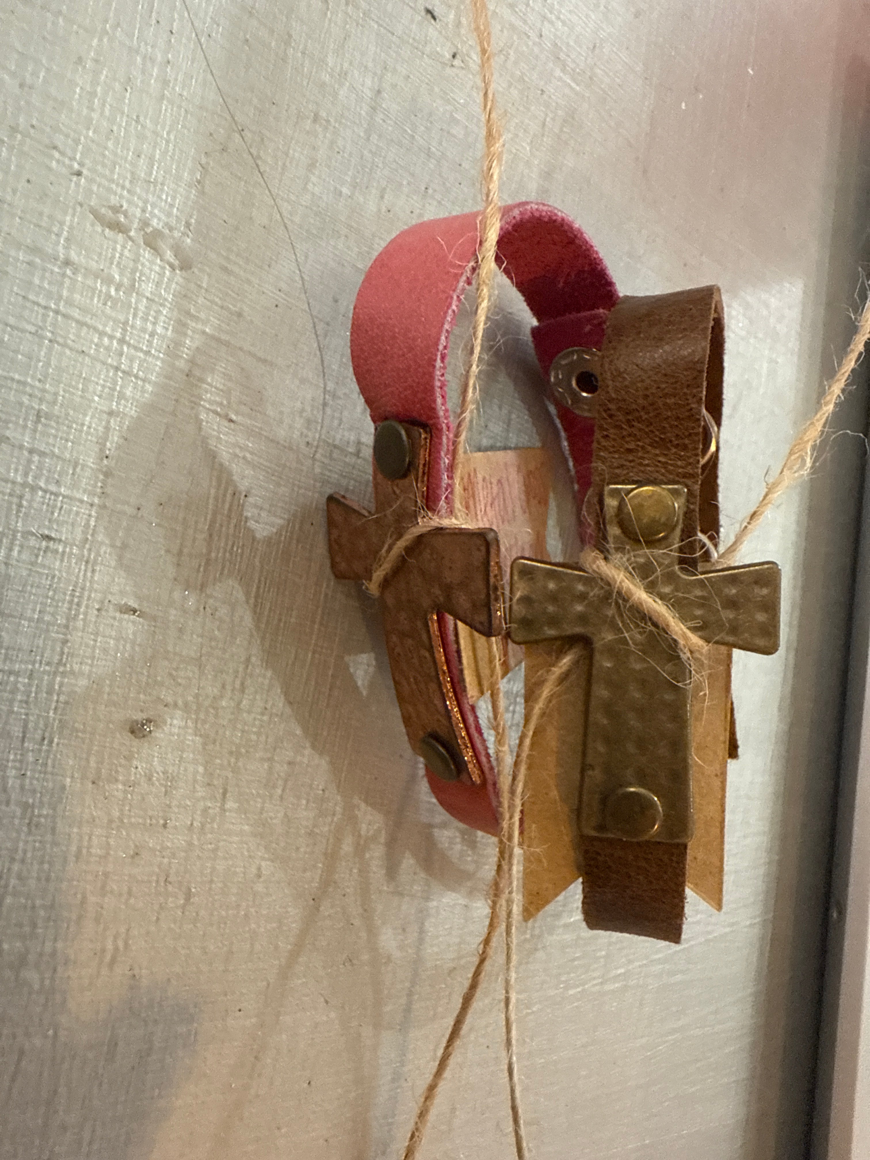 Metal Cross Leather Bracelet