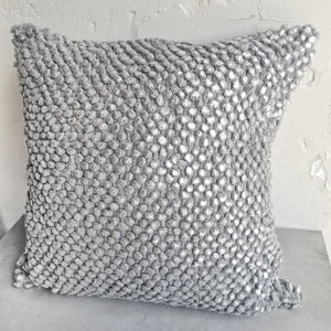 Grey Silver Foil Pillow