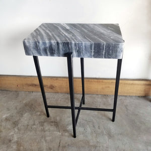 Marble and Metal Side Table