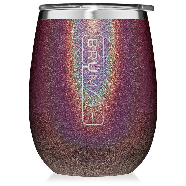 BRUMATE UNCORK'D XL 14OZ WINE TUMBLER |  GLITTER MERLOT