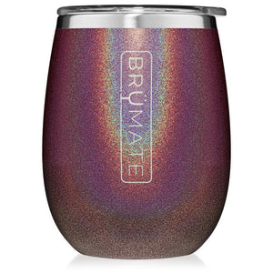 BRUMATE UNCORK'D XL 14OZ WINE TUMBLER |  GLITTER MERLOT