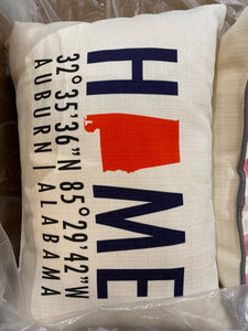 Auburn Coordinates Pillow