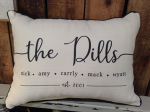Customize your family pillow
