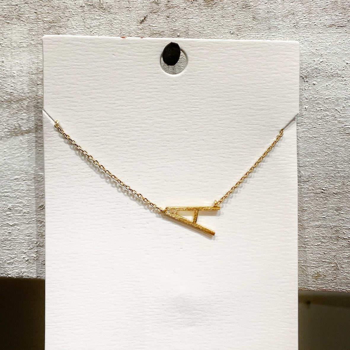 Brass Initial Necklace
