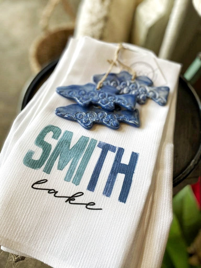 Smith Lake Blue Tones Tea Towel