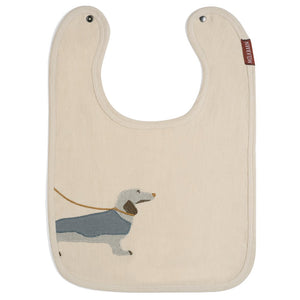 Milkbarn Appliqué Linen Bib