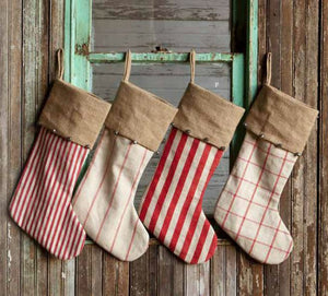 Vintage-Style Stocking with Silver Jingle Bells