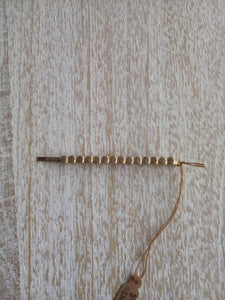 square gold bead bobby pin