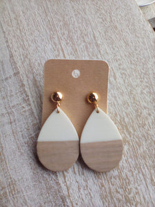 ivory wood t drop earring ep26936