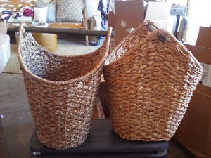 Oval braided TP basket