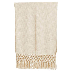 Cream Slub Throw