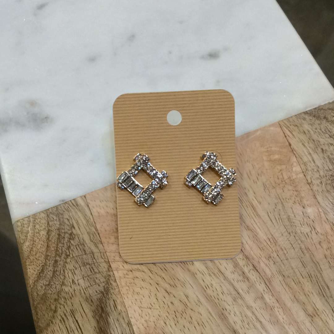 Crystal Square Earring