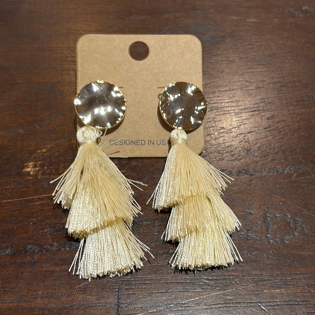 Ivory Tassel Earrings