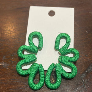 Green Thread Earrings