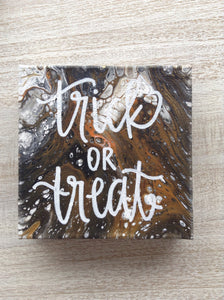 Trick or treat canvas