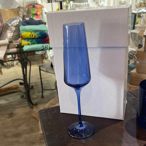 Estelle Blue Champagne Flute Single