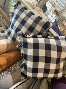 Fringe Buffalo Plaid Pillow