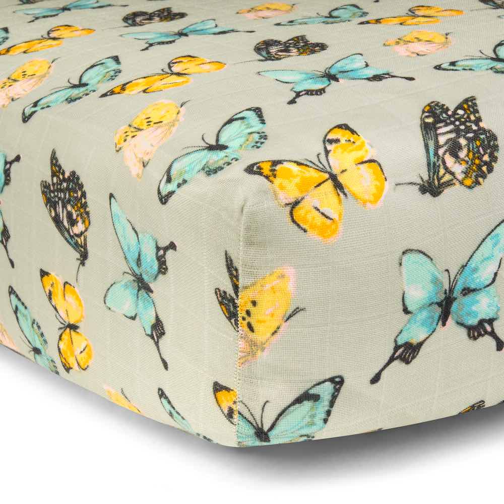 Milkbarn Butterfly Crib Sheet