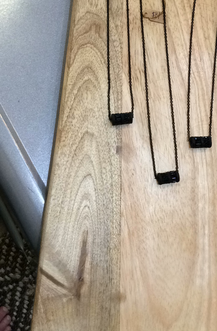 Black Crystal Barrel Necklace