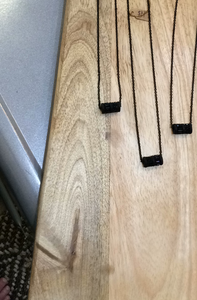 Black Crystal Barrel Necklace