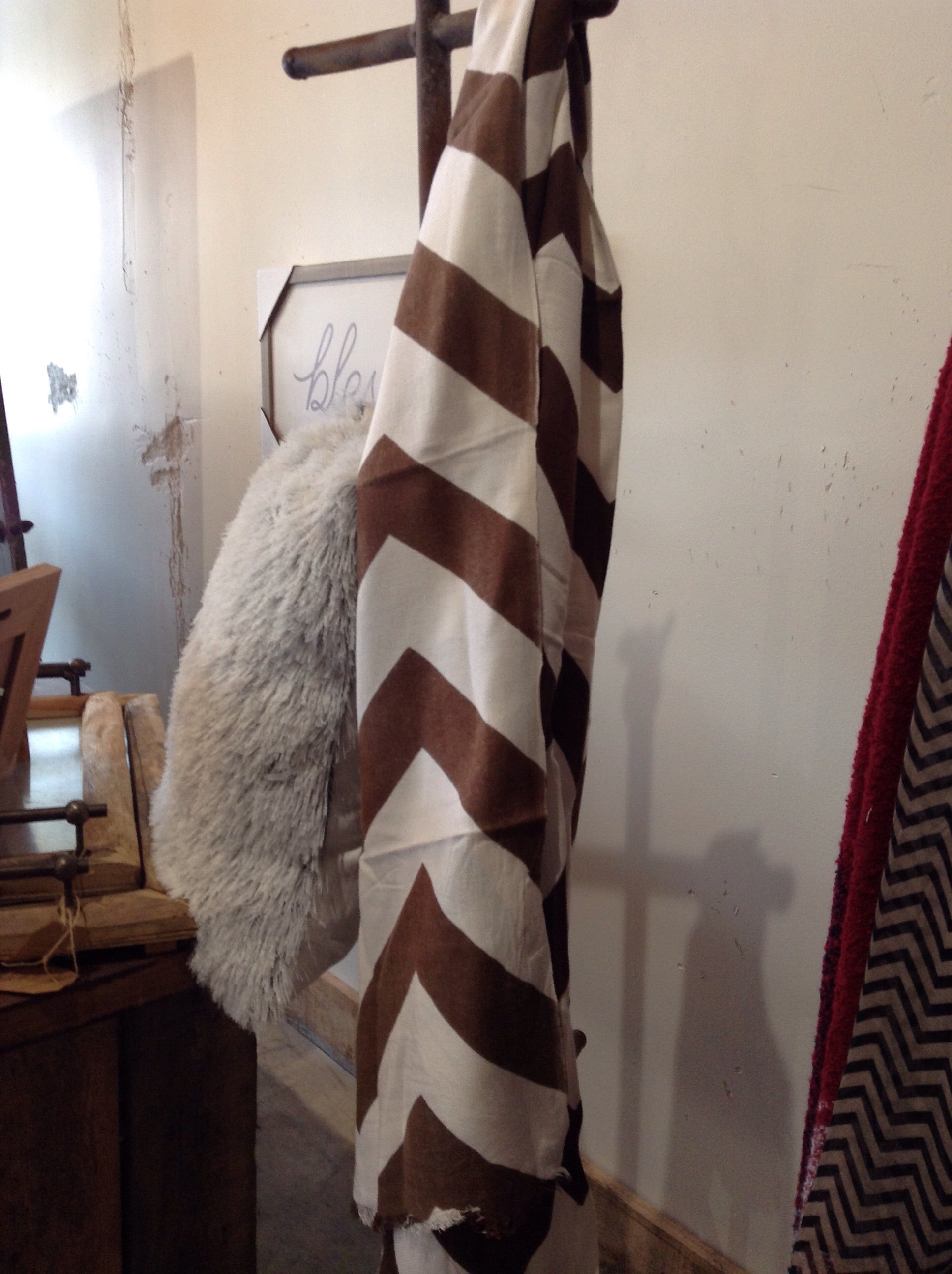Chocolate chevron scarf