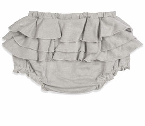Milkbarn Grey Pinstripe Ruffle Bloomers