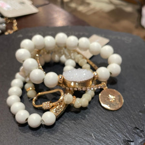 Druzy Bracelet set of 4