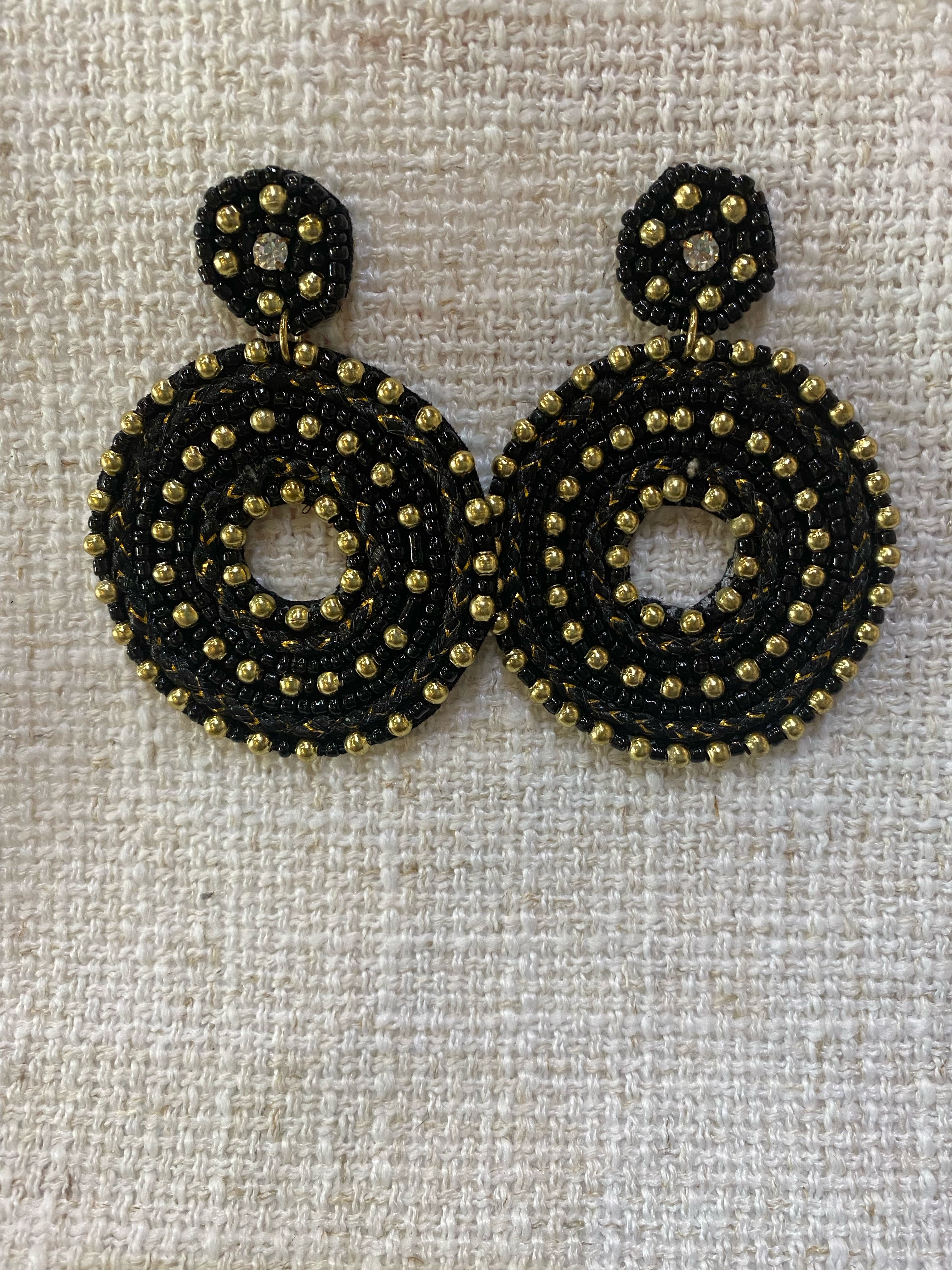 Black/Gold Seed Bead