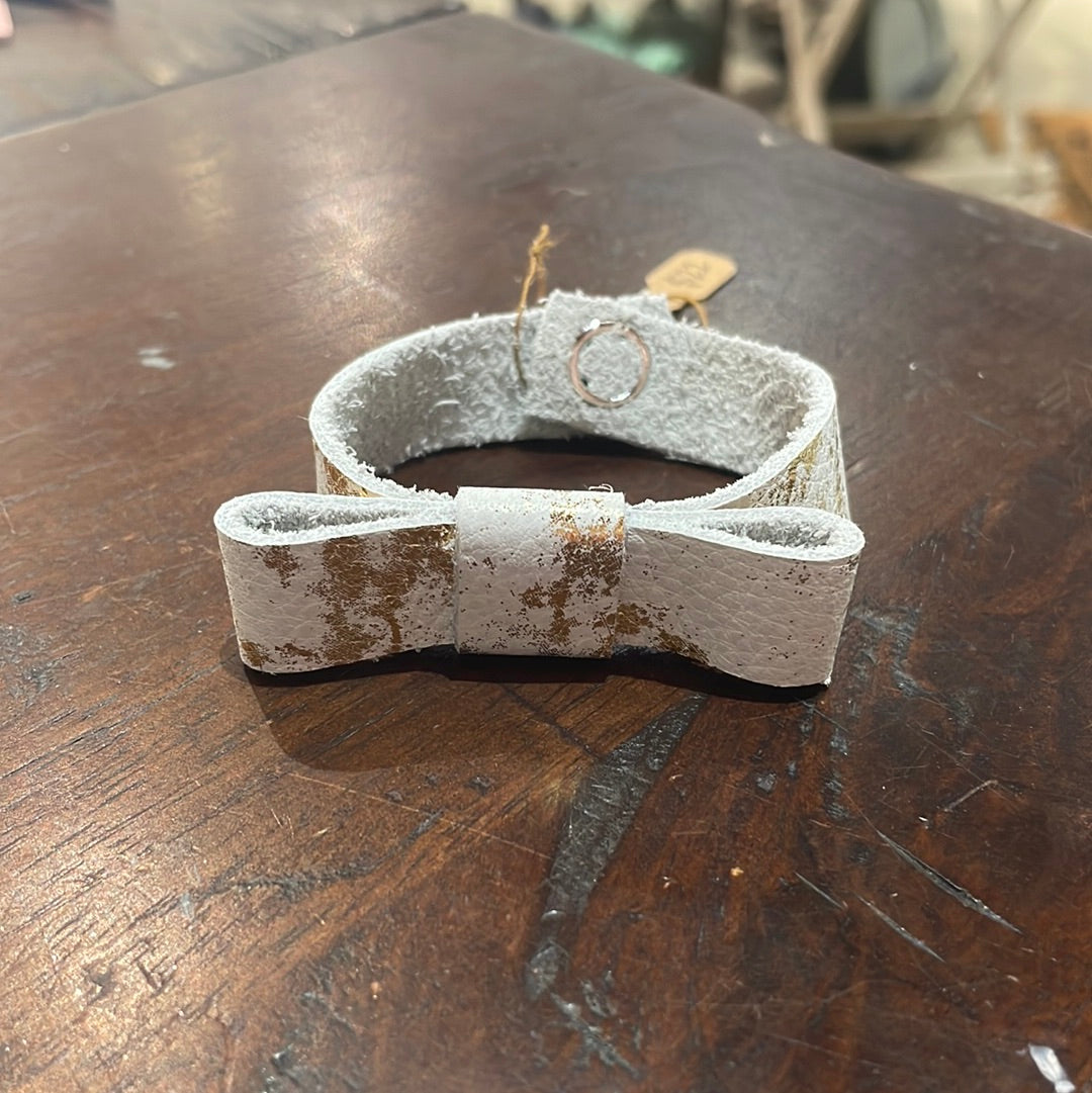 Leather Bow Bracelet