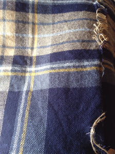 Navy & gold blanket scarf